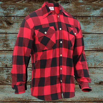 Red & Black Flannel, Buffalo Check Flannel, Lumberjack Flannel